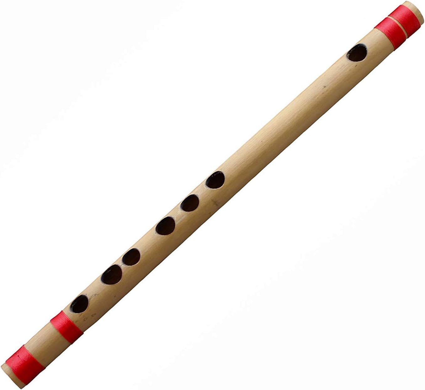 RoyaltyCLIQ Bamboo Transverse Flute Indian Bansuri (G # Tune) Indian Musical Instrument for Professional 12 Inches