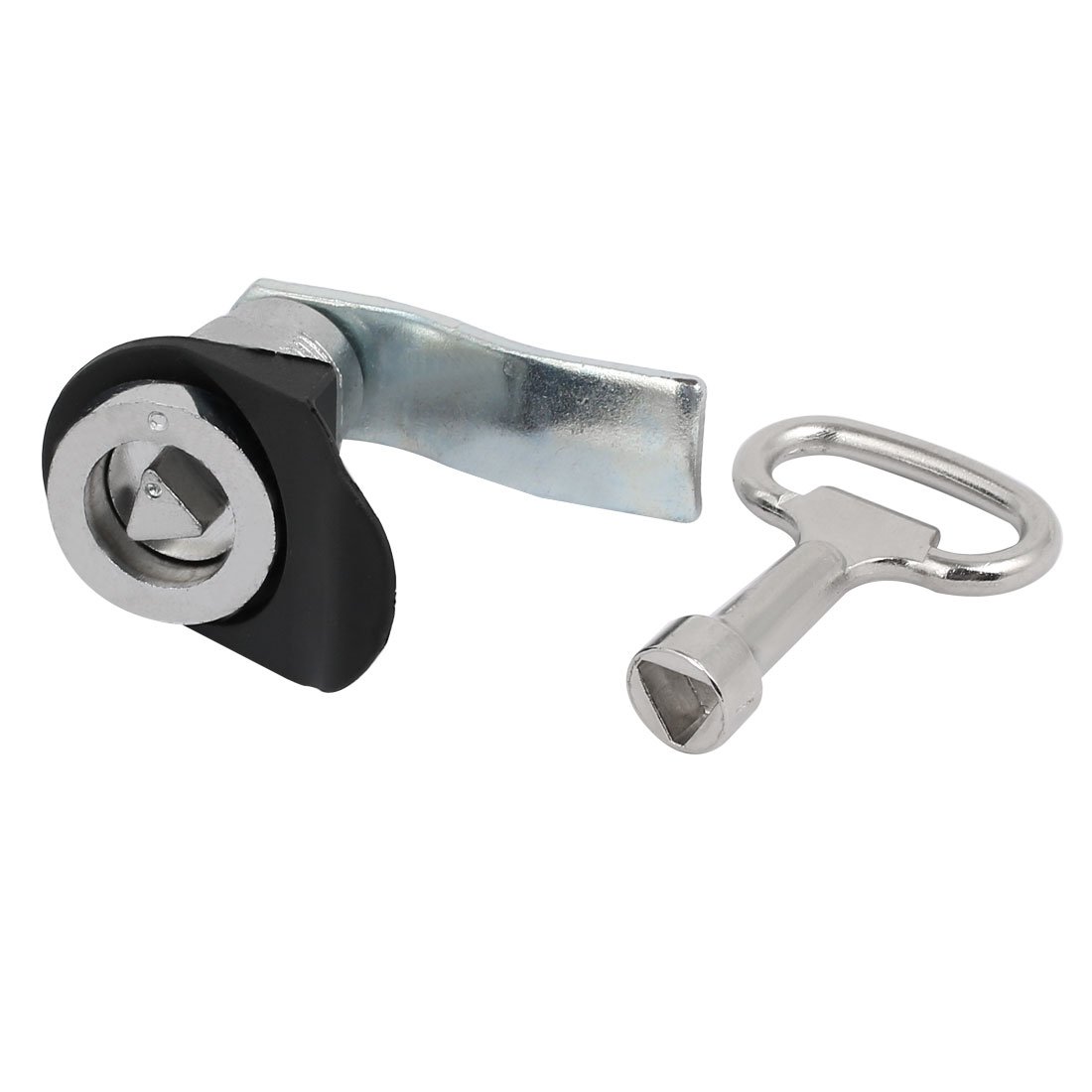 Sourcingmap Cabinet 22mm Male Thread Triangle Insert Panel Mount Security Lock w Key