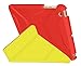 roocase iPad Mini 3 Case - Origami 3D iPad Mini Slim Shell Case Smart Cover with Sleep/Wake [Features Landscape, Portrait, Typing Stand] for Apple iPad Mini 3, 2 & 1, Testarossa Red/Tangerine Yellow
