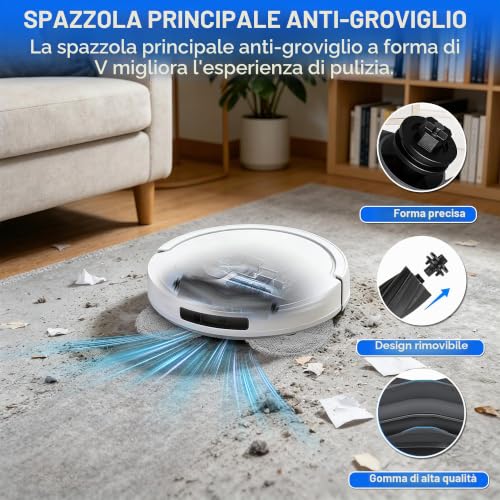 24 Pieces Robot Vacuum Cleaner Accessories for Dreame L10S Pro Ultra Heat, L10S Ultra Gen 2, X30 Ultra, X40 Ultra, Includes Main Brush, Side Brushes, Fáciles de Instalar y Reemplazar