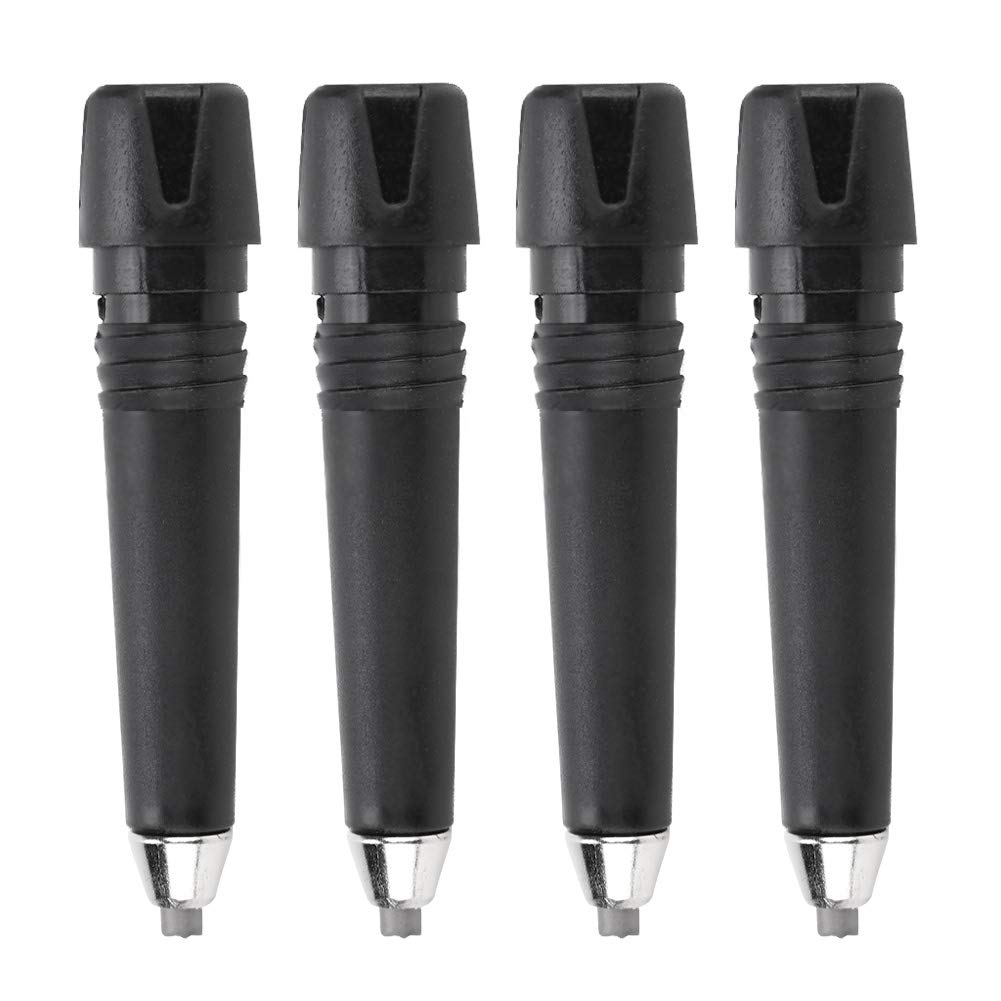 Alomejor 4PCS Walking Pole Tips Replacement – Rubber Trekking Pole Caps for Hiking & Walking Poles, Black Grip Tip Covers Compatible with Most Adjustable Outdoor Sticks (Fits 10–14