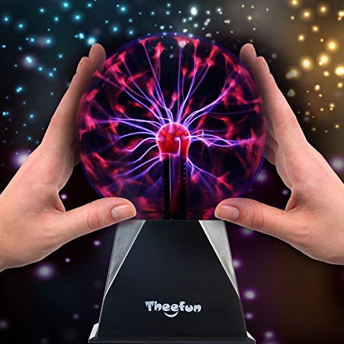Theefun True 6" Magic Plasma Ball , Touch & Sound Sensitive Plasma Lamp Light, Nebula Sphere Globe Novelty Toy for Decorations/Kids/Bedroom