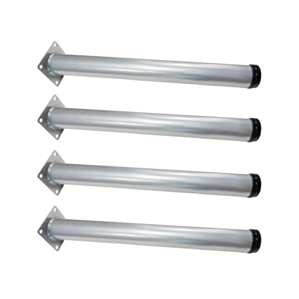 Buy G+ Life 15 Inch Adjustable Silver Round Metal Table Legs, DIY