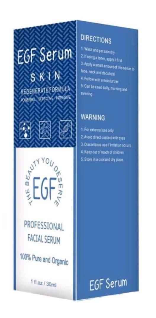 Epidermal Growth Factor EGF Oligopeptide Serum Skin Anti Aging Cell Repair Rejuvenate 30ml Moisturising Hydrating