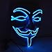 Scary Mask Halloween Light Up Mask EL Wire V for Vendetta Cosplay Led Costume Mask Fawkes Anonymous for Festival Parties