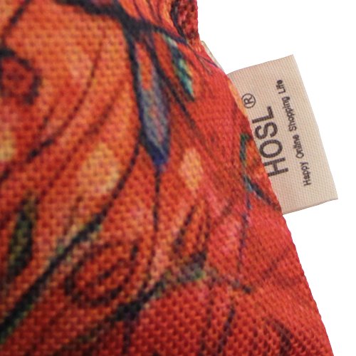 HOSL Cotton Linen Pillow Cover Decor Throw Pillow Case Cushion Cover Colorful Birds and Tree Square 18