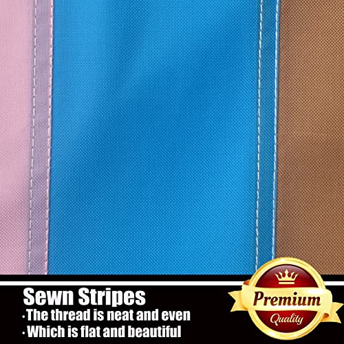 Progress Pride Rainbow Flag 3x5 Outdoor-Sewn Stripes LGBTQ Gay Lesbian Bisexual Transgender All Inlcusive Progressive Pride Rainbow Flag Vivid Color Polyester Flags with 2 Brass Grommets