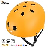 JBM Skateboard Helmet CPSC ASTM Certified Impact Resistance Ventilation for Multi-Sports Cycling Skateboarding Scooter Roller Skate Inline Skating Rollerblading Longboard