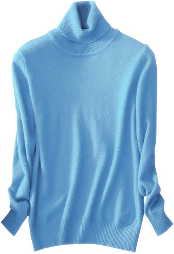 LATUD Womens' Cashmere Turtleneck Knit Sweater