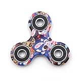 Yeahbeer Hand Fidget Spinner Toy Stress Reducer and Perfect For ADD, ADHD ,Finger Toy fidget work Ultra Fast Bearings (Pink Skull)