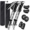 COVACURE Wandelstokken Nordic Walking stokken – 110-130 cm opvouwbaar, verstelbaar, telescoop, licht, met rubberen…