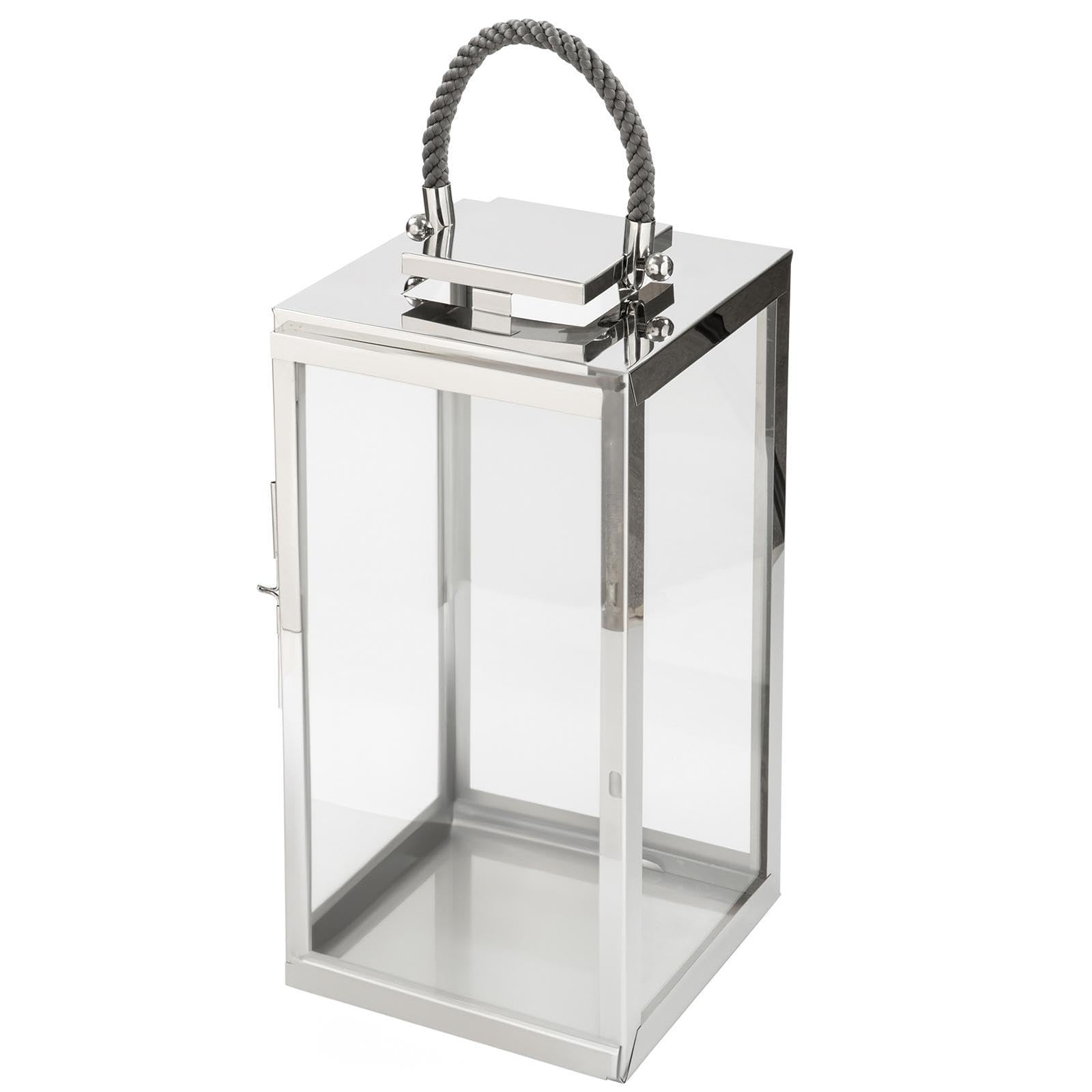 Fink SEVILLA Lantern, Glass, Silver, 24 cm