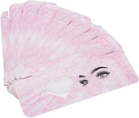 Amazon 便利な軽量つけまつげ箱10ピース耐久性つけまつげ接ぎ木つけまつげ収納ケースまつげボックスオーガナイザー Pink Heart Shaped Window Sutinna つけまつげ用のり 通販