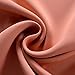 Yakamok Coral Orange Room Darkening Blackout Curtains Thermal Insulated Drapes Solid Grommet Top Window Curtain Panels for Girls' Bedroom, 2 Tie Backs Included(52x63 Inch, Coral Orange, One Pair)