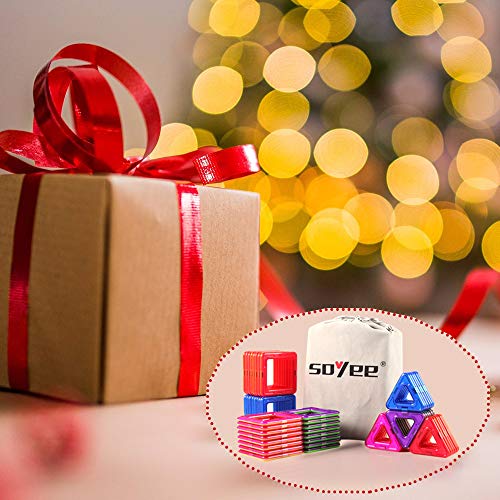 image for Soyee STEM Toys Magnetic Blocks Magnet Tiles Kids Building Stacking Ga