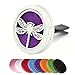 joymiao Car Fragrance Diffuser Vent Clip Car Air Freshener Perfume Aromatherapy Essential Oil Diffuser Stainless Steel Locket Dragonfly