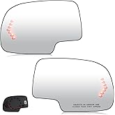 Youxmoto Driver Left and Passenger Right Heated Side Mirror Glass for 2003-2006 Chevy Silverado Avalanche Suburban 1500 2500 3500 Tahoe, GMC Sierra Yukon, Cadillac Escalade 88944391