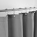 Waffle Weave Fabric Shower Curtain, Spa, Hotel Luxury, Gray Pique Pattern, 71 x 72 Inches Decorative Bathroom Curtain