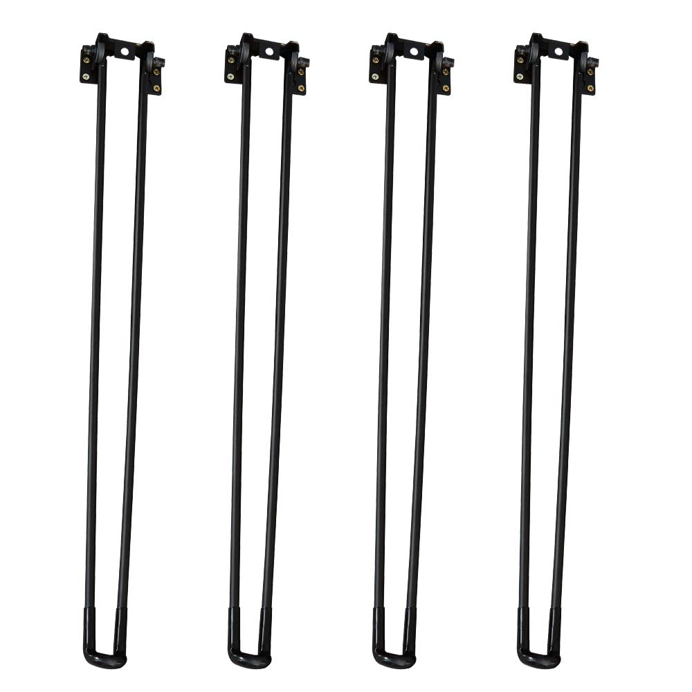 Need 28" Height Black Foldable Hairpin Table Legs (Set of 4) Folding Table Legs 3/8" Diameter KCH19C -71