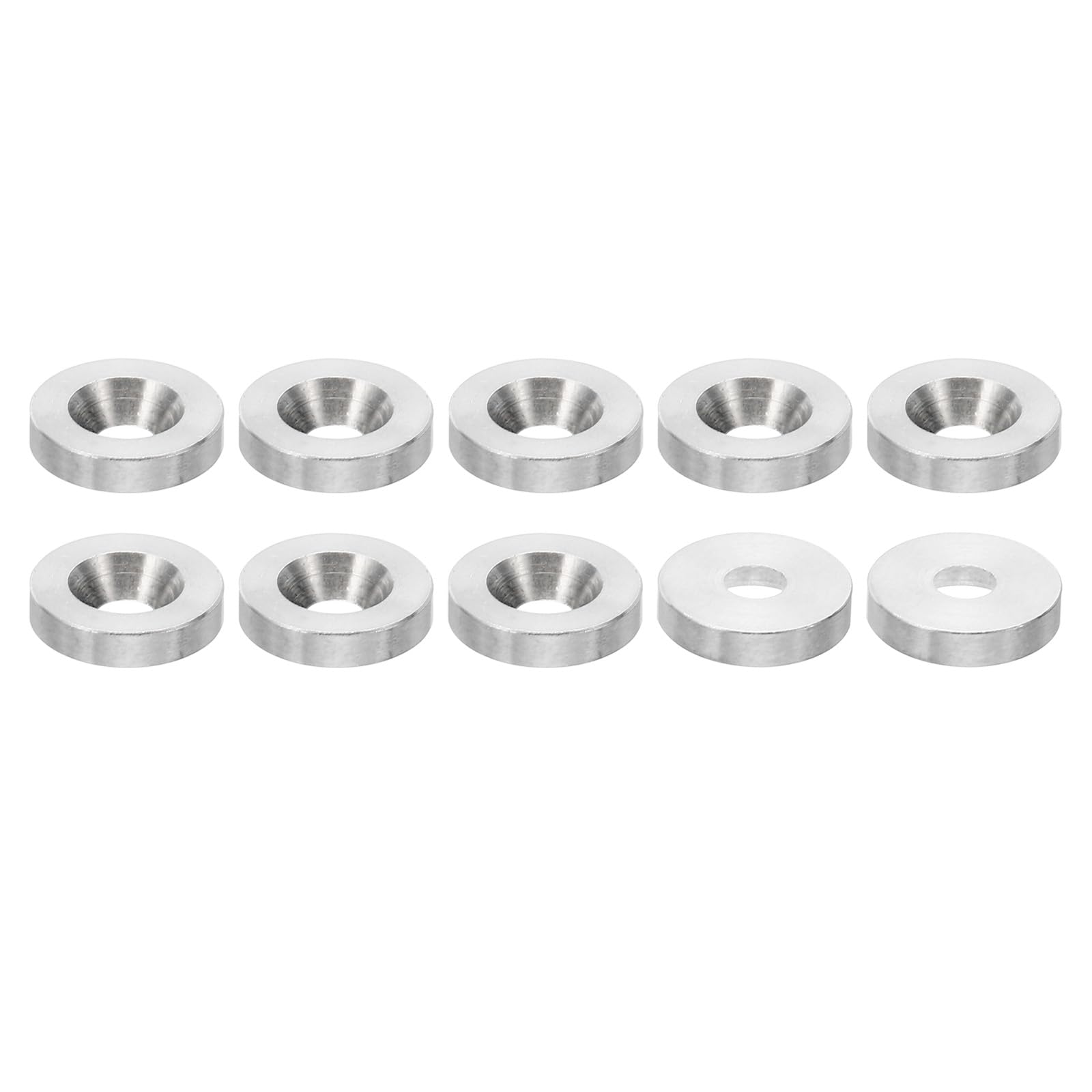 PATIKIL M4 Finish Countersunk Washer, 10pcs 14mm Dia. 3mm Tall Solid 304 Stainless Steel CNC Finish Cup Washer Flat Screw Head Gasket for Construction — image 1