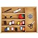 BAMBUROBA Bamboo Kitchen Drawer Organizer,Expandable Silverware Organizer,Utensil Holder and Cutlery Tray with 7 Slots,Gadgets Storage Divider (Natural, 10.24