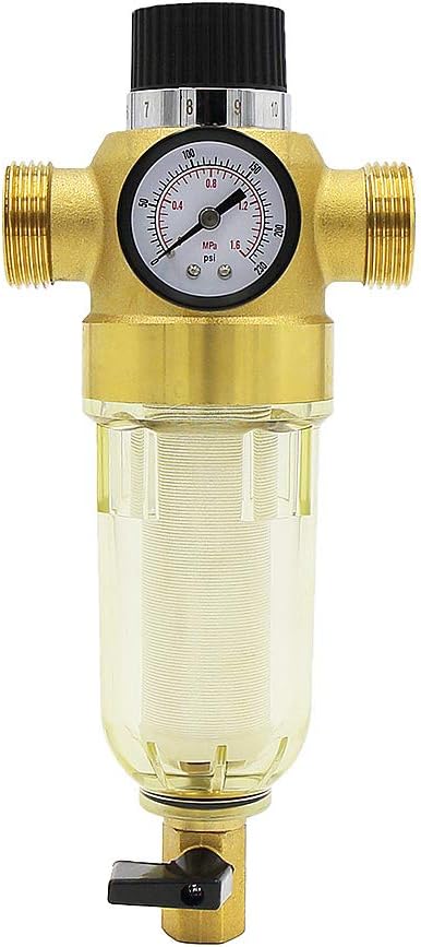 Whole House Purify Tap Water Pre-Filter System, Reusable Spin Down Brass Sediment Filter, Remove Sediment, Rust, Sand, for Home, Kitchen, Dishwasher,1pc,dn25