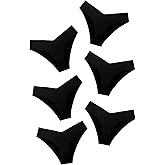 DEANGELMON Women Seamless Bikini Cheeky Underwear Invisible No Show Panties V-Waist Hipster Ladies Soft Stretch Multi Pack