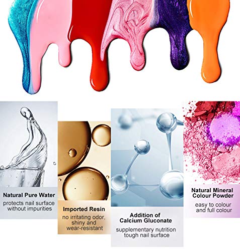 Fashion Zone 20 Colors Gel Nail Polish Set, Soak Off UV LED Gel Nail Polish Kit Manicure Salon Gift Kit 8ml - Thumbnail 5