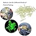 THKFISH Fishing Lures Fishing Bait Soft Lure Worms Glow Shrimps Fishing Lures for Bass Crappie Fishing Lures Glow 45mm 0.4g 54pcs