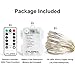 CYLAPEX 2 Set Fairy Lights Battery Operated Christmas Lights, 8 Modes Remote Control Twinkle Lights with Timer 16ft 50LED Fairy String Lights Silver Wire Firefly Lights for Bedroom Garden Cool White