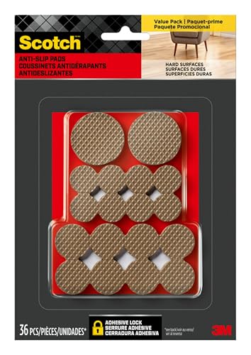 Scotch Gripping Furniture Pads Brown 36 Pack