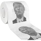 President Toilet Paper, Funny Novelty Gag Gift, Prank Gift for White Elephant Exchange, Christmas Stocking Stuffer, Birthday, 1 Roll, 3 Ply, 300 Sheets