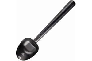 Easyworkz Stainless Steel Long Hollow Handle Coffee Scoop,7g Measuring Spoon for Ground Coffee and Loose Leaf Tea, Gunmetal Black