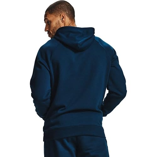 Under Armour Mens Rival Fleece Hoodie Academy Blue (408)/Onyx