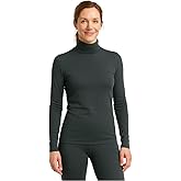 Lands' End Women’s Thermaskin Baselayer Thermal Turtleneck Top – Long Sleeve Lightweight Heat-Generating Thermal Shirt