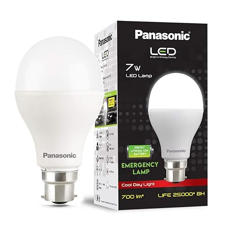 Panasonic Emergency Round Base B22 7-Watt LED Bulb (White)
