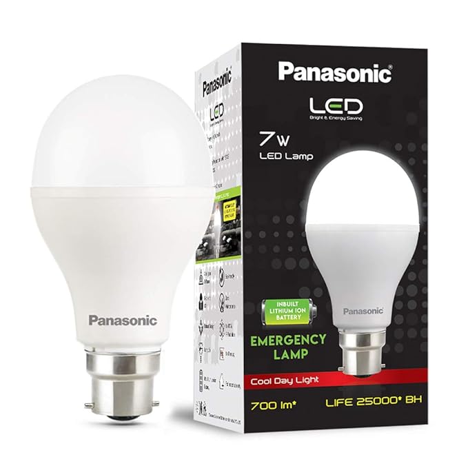 Panasonic Emergency Round Base B22 7-Watt LED Bulb (White)
