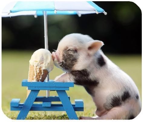 Mousepad Unique Design Mouse Pad Cute Pig Eat Ice cream Gaming Mousepad