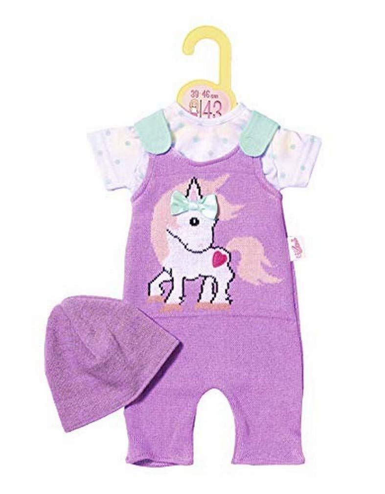 Zapf Creation 870549 Dolly Moda Knitted Romper with Hat, Doll Clothes 39-46 cm