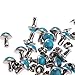 RUBYCA Blue Turquoise Rapid Rivets Studs DIY Leather-Craft for Bag Shoes Bracelet Tandy Leather 8MM 200pcs