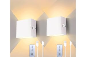 Wall Sconces, Led Lights Battery Operated Wall Lights with USB Charging, Dimmable Touch Control for Bedroom, Hallway (White 3