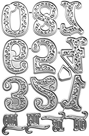 sirchti Carbon Steel Cartoon Math Numbers Cutting Die Embossing Stencil Template Mold DIY Paper Art Craft Scrapbook Bookmark Card Decor