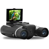 Minolta MN1232A 12x32 Roof Prism Digital Binoculars with 4K Ultra HD Camera, Black