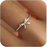 KIFUTENG Bow Rings for Women Mother Daughter Friendship Knot Ring 925 Sterling Silver Dainty 14K Gold Plated Promise Rings for Her Birthday Graduation Gifts