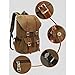 Vintage Canvas Backpack, Fresion Retro Bookbag Men Rucksack Fits up to 15-17'' Laptop (Canvas Khaki)