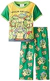 Teenage Mutant Ninja Turtles Little Boys' Ninja Selfie' Layered 2-Piece Pajama Set, Green, 2T