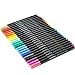 AmazaPens Fineliner Coloring Pens Premium Sketch Colored Pen Fine Tip Point 0.4mm Bleed Resistant Water Based Ink, Assorted Vibrant Colors, 24 Pce Colored Pens for Journals, Diaries and Home Office