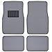 BDK Premium Light Gray Carpet Floor Mats for Cars - Universal Fit Interior 4-Piece Car Mats Full Set with Vinyl Heel Pad Protector - Cute Car Accessories Interior Floor Covers for SUVs & Trucks