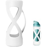 Silicone Water Bottle Boot for Owala 24 oz, Silicone Case with Handle, Anti-Slip Protective Sleeve Protector, Reduce Damage and Provide Comprehensive Protection for FreeSip(White)
