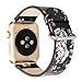 TCSHOW 40mm 38mm Soft PU Wave Style Replacement Strap Wrist Band with Silver Metal Adapter Compatible for Apple Watch Series SE/6/5/4/3/2/1(Not fit for iWatch 44mm/42mm)